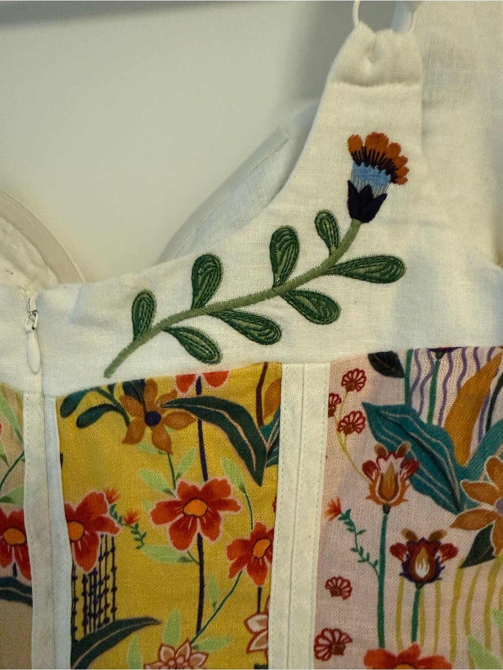 Christian Lacroix Floral Linen Blend Maxi Dress Farm Rio Inspired Size 6 | NWOT - Picture 7 of 10